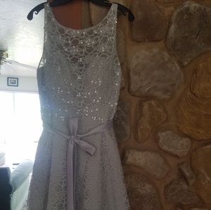 Beautiful grey lace semi dress.